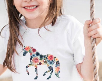 Girls Horse Shirt Youth Horse Tshirt Horse Shirt Kids Horse Gifts Kids Horse Shirt Horse Lover Gift Equestrian Gifts Equestrian Wildflower