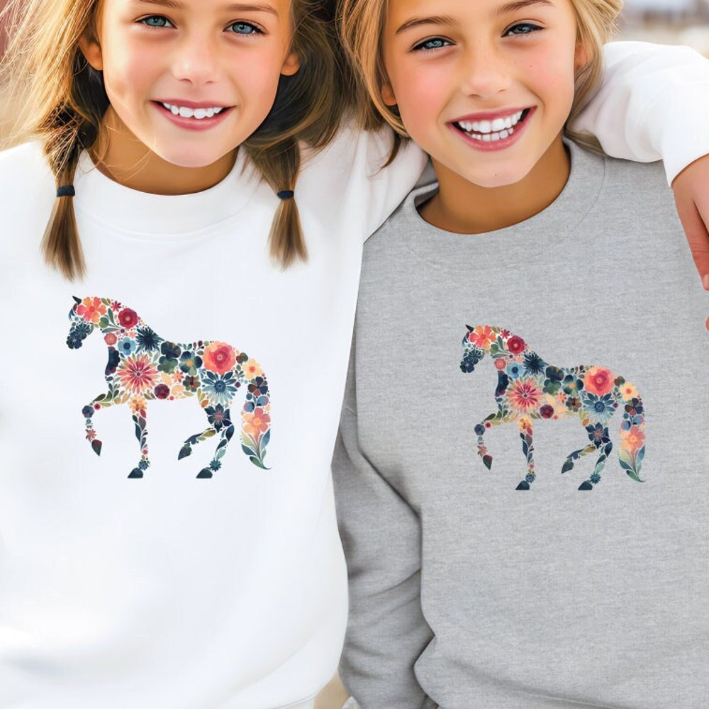 Youth Horse Sweatshirt Kids Horse Sweatshirt Horse Gifts Horse Shirt Horse Gift Horse Lover Gift Horse Girl Horse Rider Gift Girls Horse Alwasky
