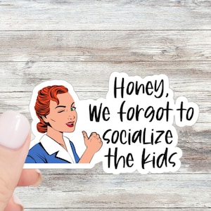 Funny Homeschool Sticker Socialization Homeschool Stickers Homeschool Mama Homeschool Mom Gift Teacher Mom Homeschooler Homeschool Gifts