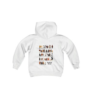 Youth Breeds of Horses Hoodie, Horse Sweatshirt, Horse Gifts, Horse Shirt, Horse Gift, Horse Lover Gift, Horse Girl, Horse Rider Gift, White