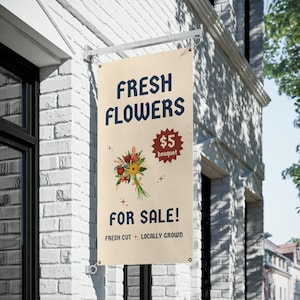 Flower Market Sign Fresh Flowers Flower Market Garden Flag Garden Flags Fresh Flowers Sign Farmers Market Sign Flower Stand Flower Cart