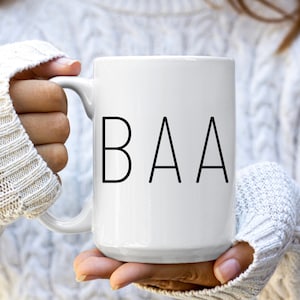 Baa Sheep Large coffee mug, ceramic coffee mug, cute coffee mug, coffee cup, reusable coffee cup, coffee mug, tea mug, farm mug
