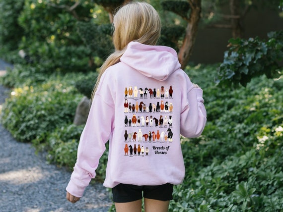 Youth Breeds of Horses Hoodie, Horse Sweatshirt, Horse Gifts, Horse Shirt, Horse Gift, Horse Lover Gift, Horse Girl, Horse Rider Gift,