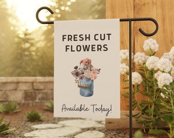 Flower Market Sign Fresh Flowers Flower Market Garden Flag Garden Flags Fresh Flowers Sign Farmers Market Sign Flower Stand Flower Cart