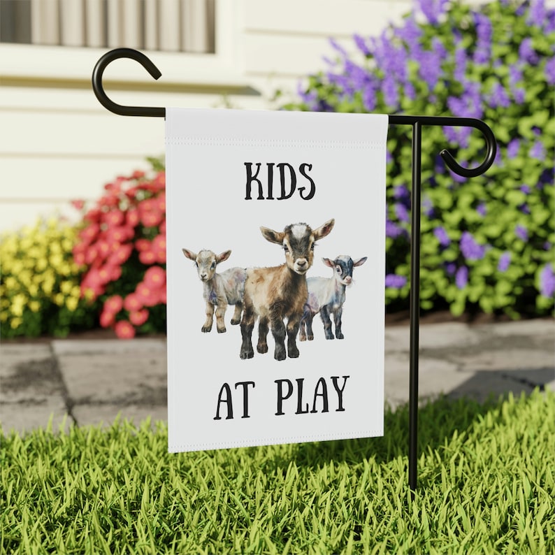 Funny Goat Flag Goat Gifts Goat Sign Farm Sign Goat Signs Homestead Gifts Funny Sign Goat Flag Sign The Goat House Goat Lovers Gift Goats image 1