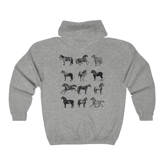 Horse Zip up Hoodie Horses Full Zip Hoodie Horse Sweatshirt Horse Full Zip Hoodie Women Zip up Jacket Horse Gifts Horse Gift Horse Lover Etsy