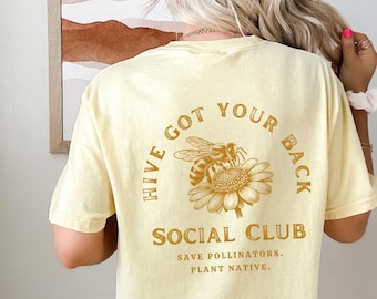 Pollinator Shirt Native Plants Bee Florist Plant Entomology Flowers Gardening TShirt Support Local Garden Gardener Lover Homestead Gift
