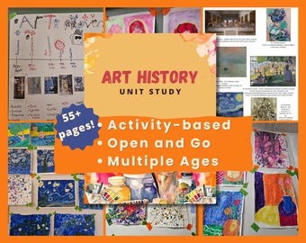 Art History Unit Study Homeschool Printables Games Unit Studies Activities Digital Download Identification Parent Study Worksheet