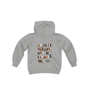 Youth Breeds of Horses Hoodie, Horse Sweatshirt, Horse Gifts, Horse Shirt, Horse Gift, Horse Lover Gift, Horse Girl, Horse Rider Gift, Sport Grey