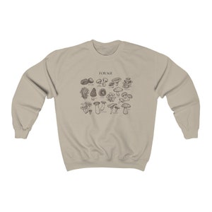 Mushroom sweatshirt, Mushroom Sweater, Mushroom Shirt, fall sweatshirt, crew neck, trendy, cozy, oversized, comfy, cute sweatshirt, image 3