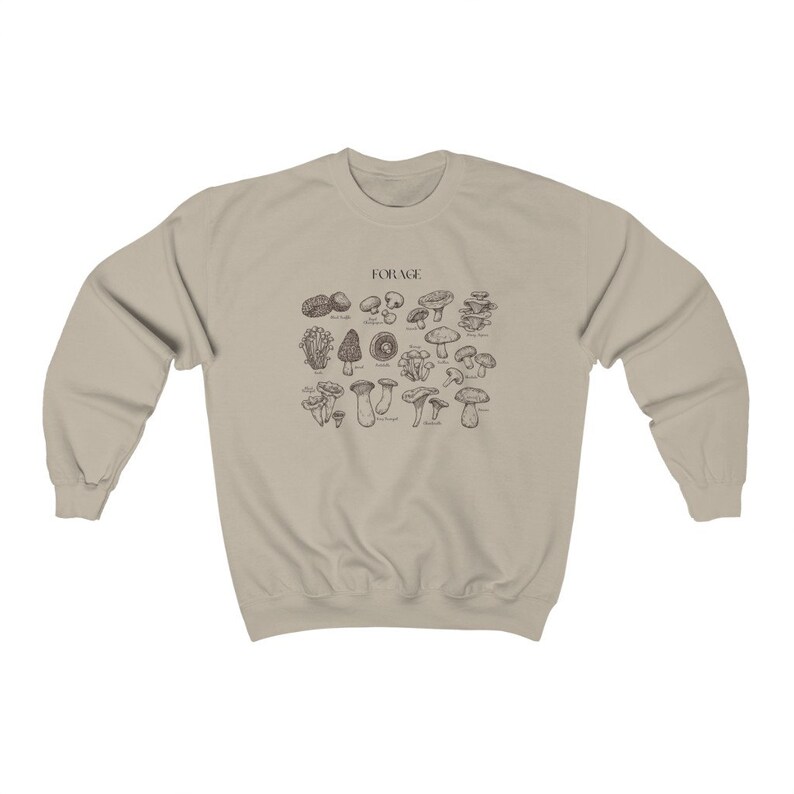 Mushroom sweatshirt, Mushroom Sweater, Mushroom Shirt, fall sweatshirt, crew neck, trendy, cozy, oversized, comfy, cute sweatshirt, image 3