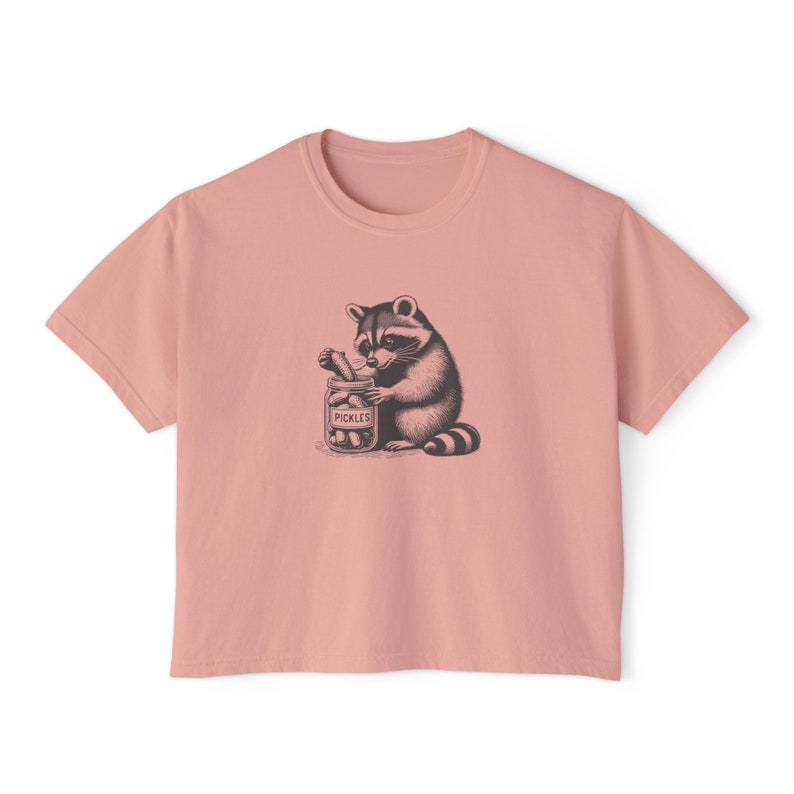 Raccoon Pickle Shirt Crop Top Pickle Tshirt Pickle Jar Shirt Funny Pickle Shirt Meme Shirt Pickle Fest Gifts Gift Weird Festival Weirdcore Peachy