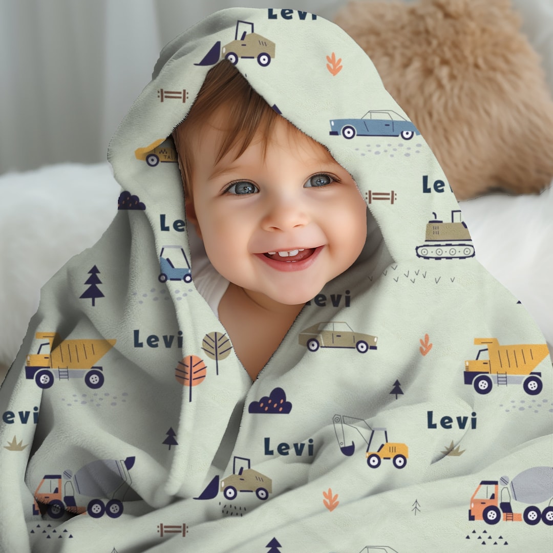 Custom Truck Blanket Construction Personalized Blanket Customizable