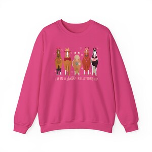 Valentines Day Horse Sweatshirt Horse Sweater for Women Horse Gifts Horse Shirt Equestrian Valentine Horse Crewneck Lover Gift Sweat Shirts Heliconia