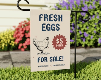 Eggs for Sale Sign Fresh Egg Sign Flag Farm Fresh Eggs Sign Chicken Sign Chicken Gifts Chicken Gift Homestead Gifts Eggs for Sale Farm Eggs