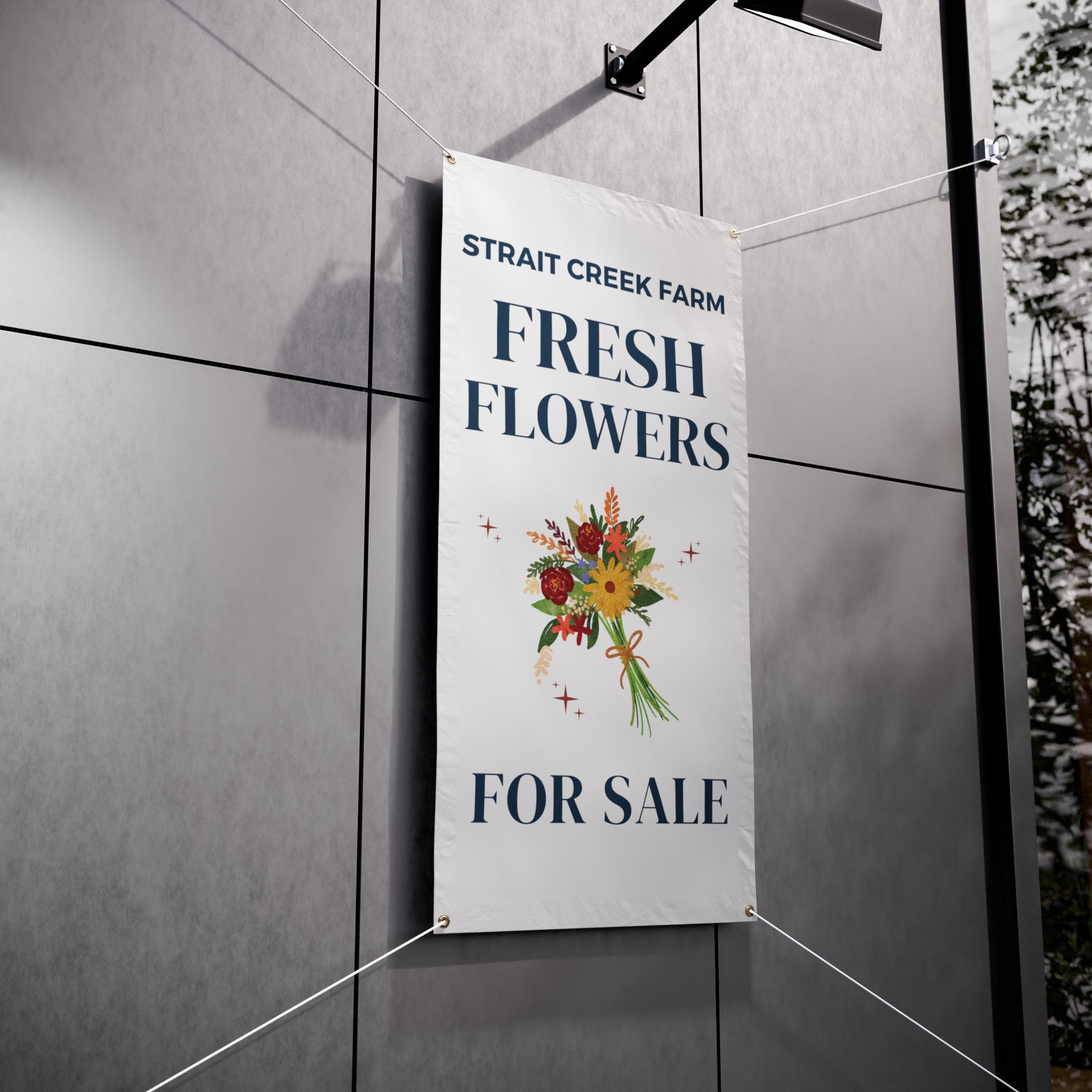 Fresh Flowers for Sale Sign Flower Flag Farmers Market Sign Homestead ...