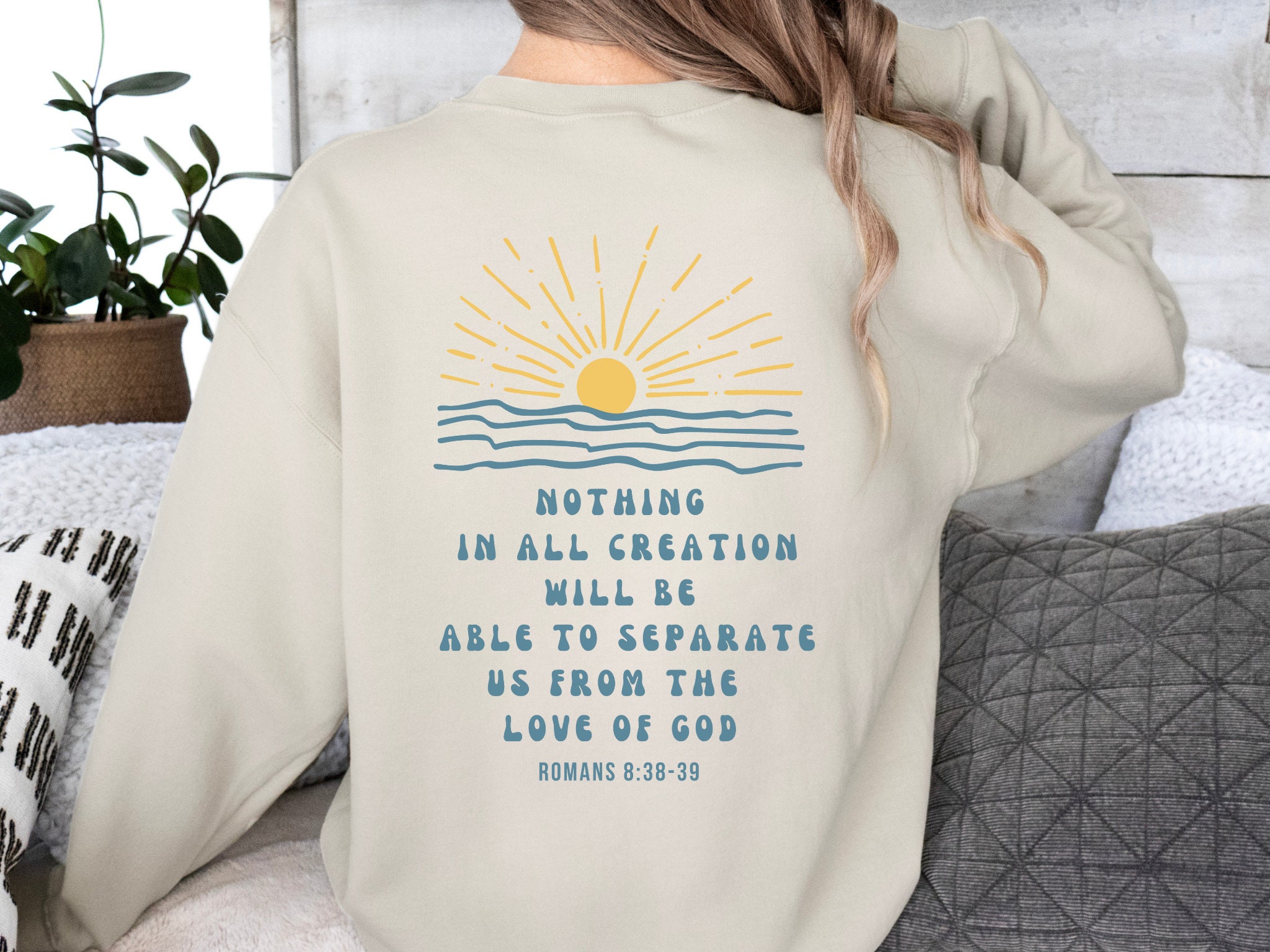 Sun Bible Verse Shirt Christian Waves Ocean Inspired Gods Love Jesus ...