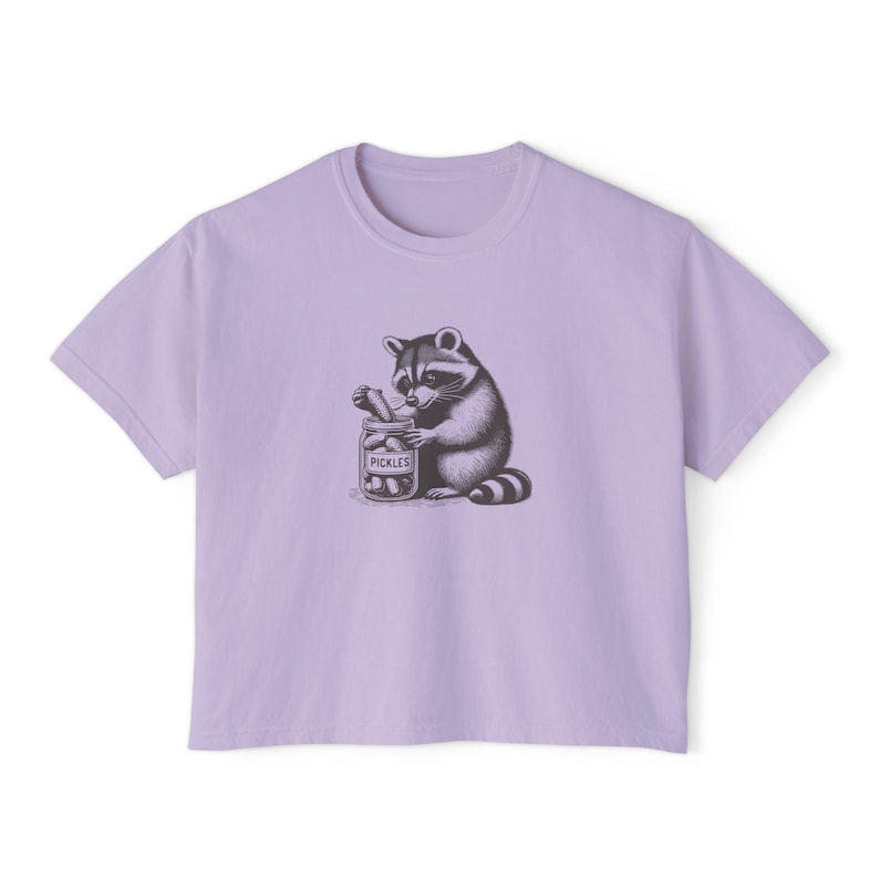 Raccoon Pickle Shirt Crop Top Pickle Tshirt Pickle Jar Shirt Funny Pickle Shirt Meme Shirt Pickle Fest Gifts Gift Weird Festival Weirdcore Orchid