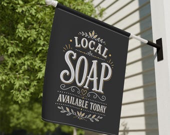 Soap sign Handmade Soap Fresh Soap Soap Shop Handmade Soap Farm Sign Farmstand Business Flag Roadside Stand Farmer's Market