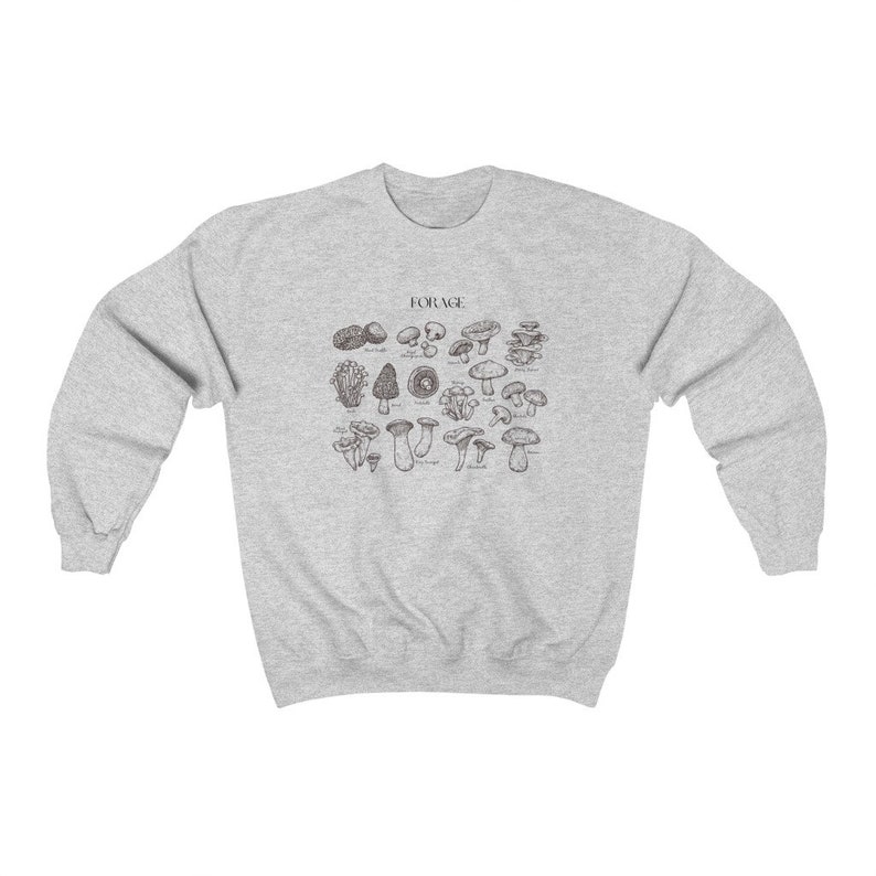Mushroom sweatshirt, Mushroom Sweater, Mushroom Shirt, fall sweatshirt, crew neck, trendy, cozy, oversized, comfy, cute sweatshirt, image 4