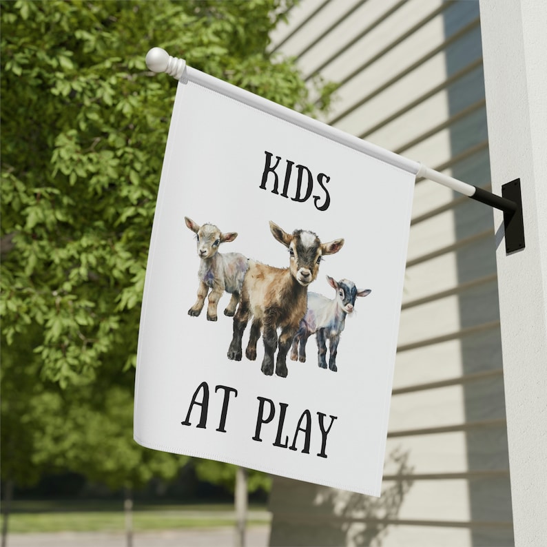 Funny Goat Flag Goat Gifts Goat Sign Farm Sign Goat Signs Homestead Gifts Funny Sign Goat Flag Sign The Goat House Goat Lovers Gift Goats image 4