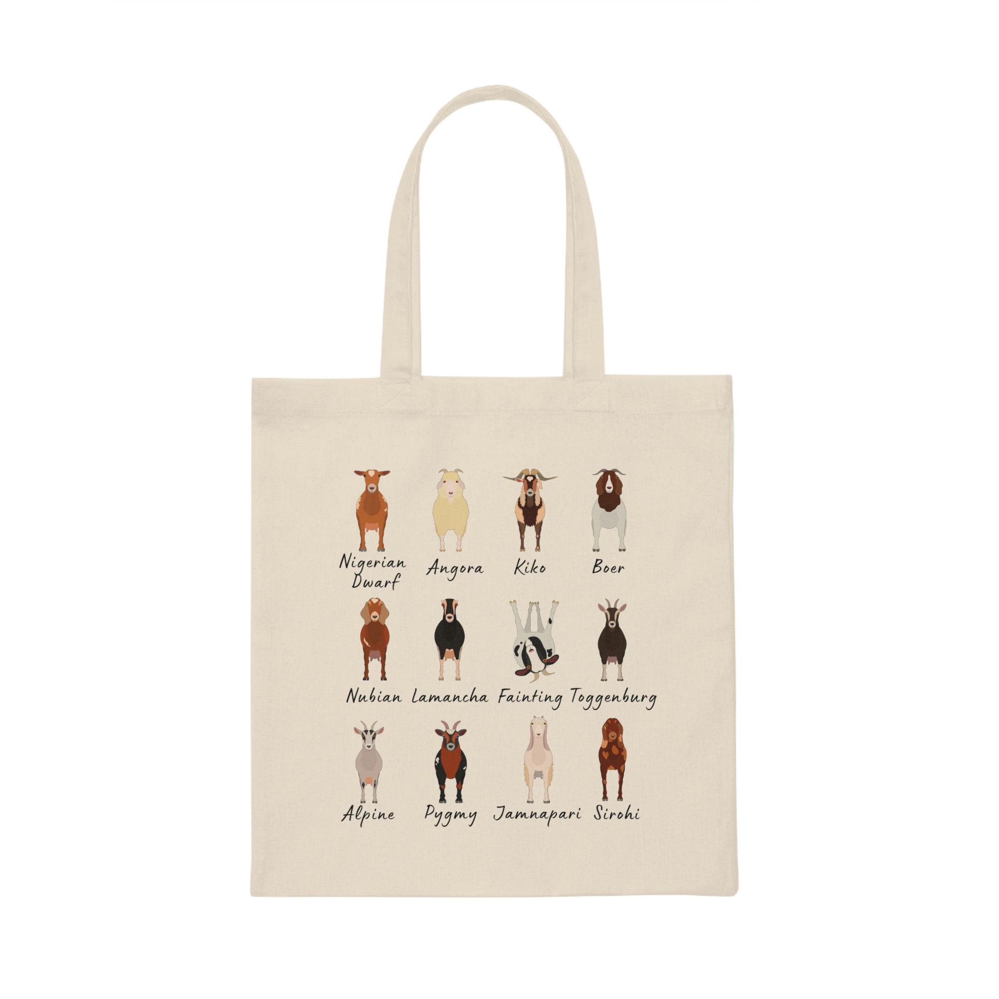 Goat Breeds Tote Bag Goat Gifts Goat Tote Bag Goat Bag Goat Etsy
