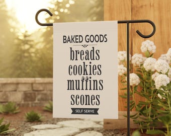 Baked Goods for Sale Sign Bakery Grocery Flag Farmers Market Homestead Sign Bakery Shop Small Business Custom Shop Farmstand Porch Cottage