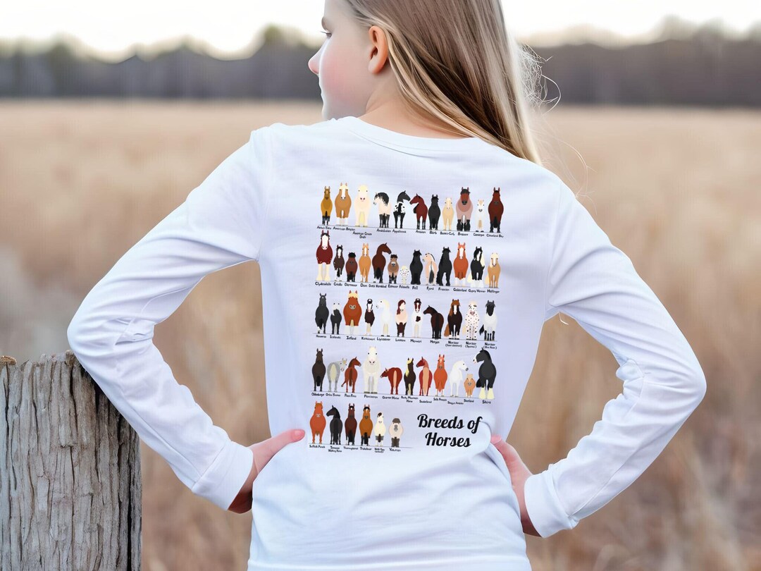 Youth Horse Breed Horse Shirt Kids Horse Shirt Horse Gifts Etsy