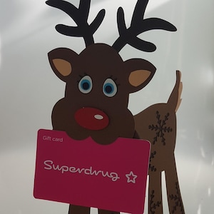 Porta carte regalo 3D Bestseller di Natale File di taglio SVG - Porta buoni di Natale - Porta biglietti da grattare
