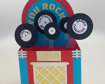 Jukebox Pop Up 3D Card - SVG Cutting File for Cricut, Silhouette and Brother Scan n Cut