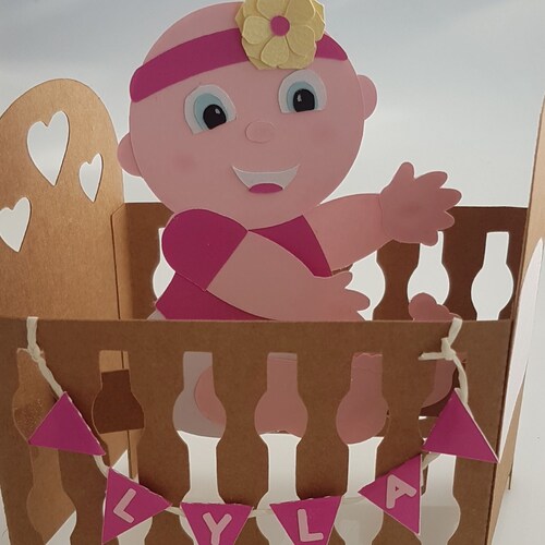 Pop up New Born Baby Crib Card SVG Cricut Pop up Baby Shower Etsy India