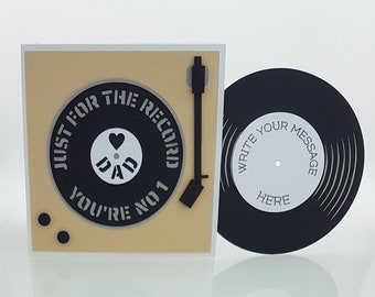 Tarjeta de tocadiscos 3D SVG - Funda de álbum de vinilo (descarga digital)