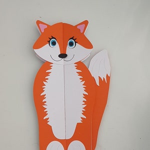 3d Fox Shape Gatefold Carte de vœux SVG Fichier de découpe pour Cricut, Sihouette et Scan n Cut