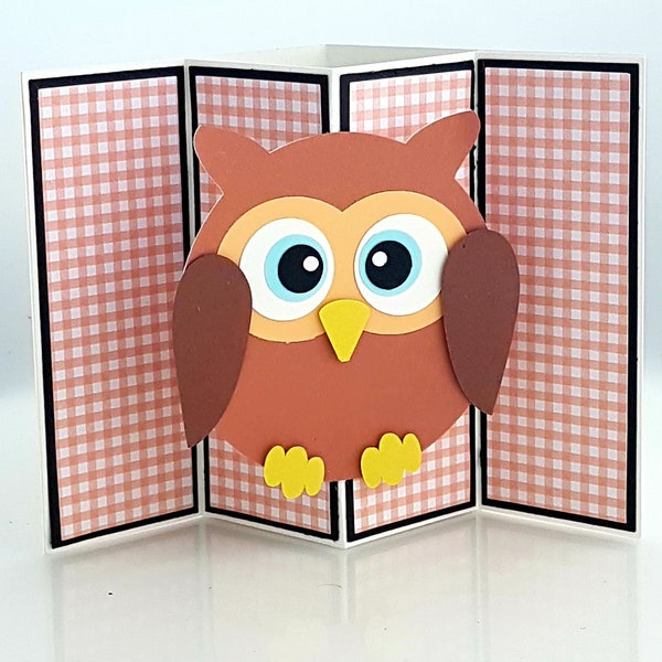 Owl 3d Pop Out Card - Fichier de découpe SVG pour Cricut, Silhouette et Scan n Cut