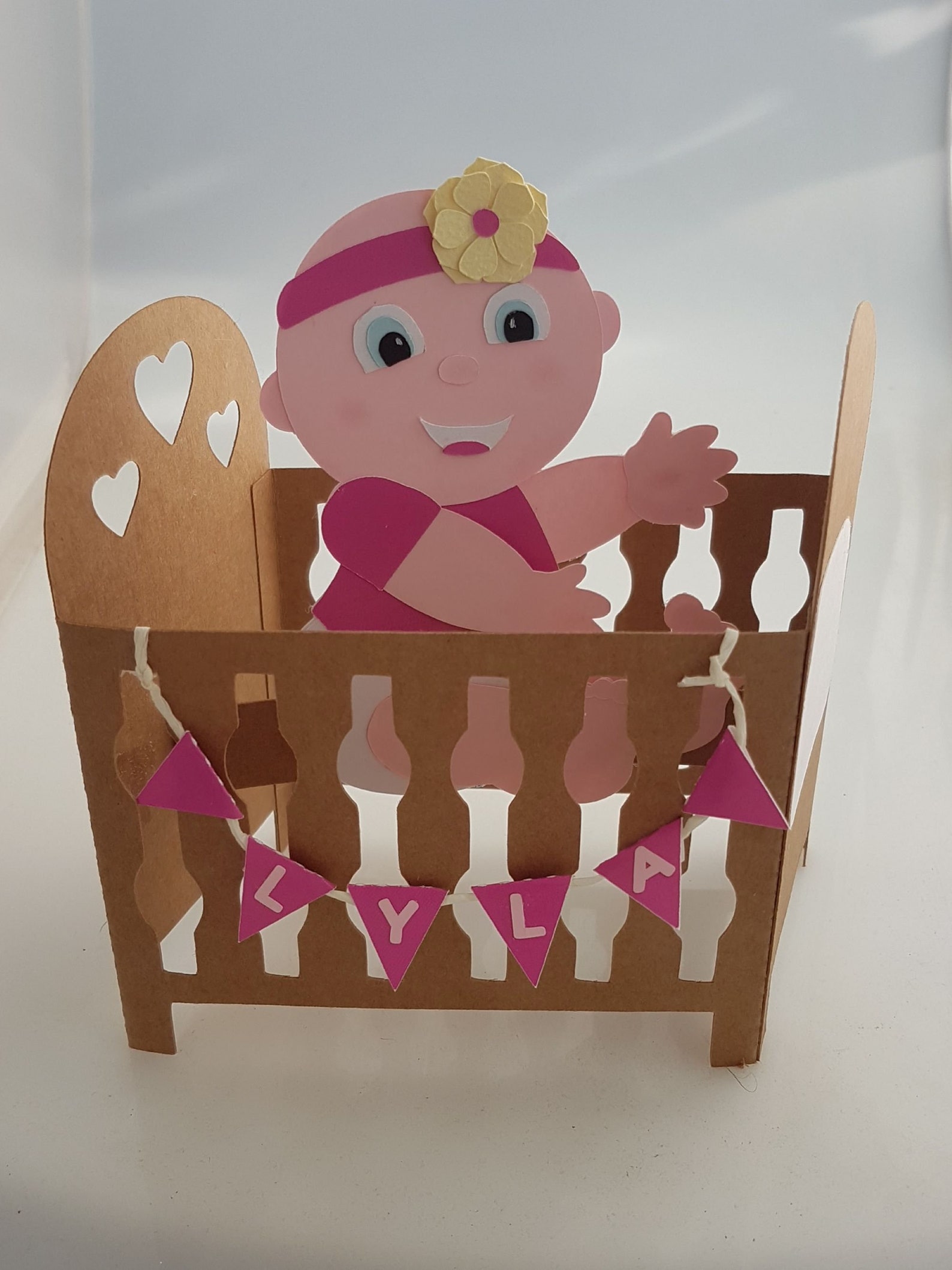 Pop up New Born Baby Crib Card SVG Cricut Pop up Baby Shower Etsy UK