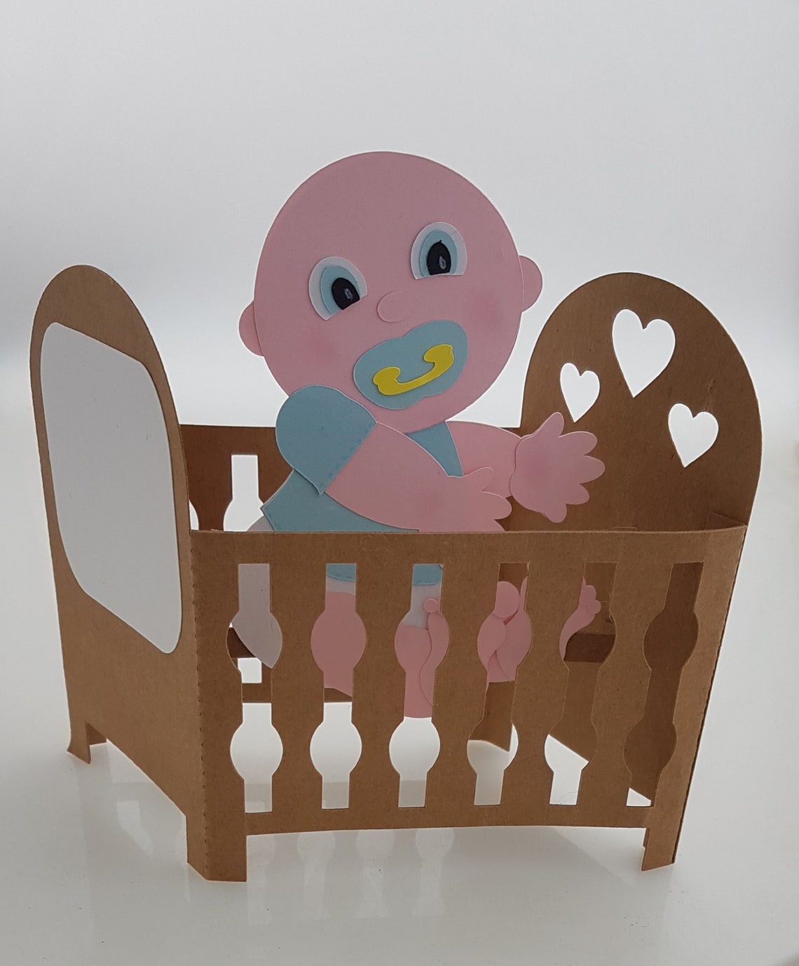 Pop up New Born Baby Crib Card SVG Cricut Pop up Baby Shower Etsy UK