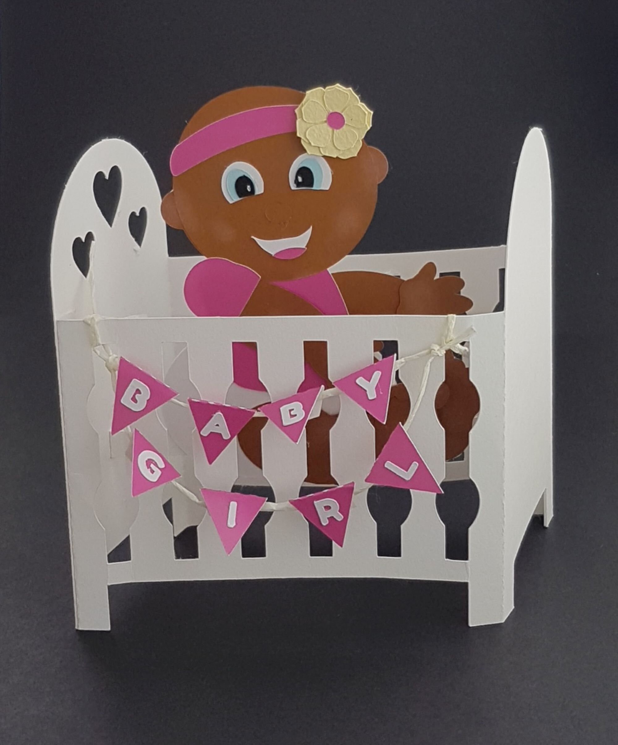 Pop up New Born Baby Crib Card SVG Cricut Pop up Baby Shower Etsy UK