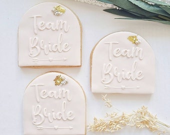 Team Bride Biscuits / Bride Tribe / Bridal Shower / Hen Do / Bridal shower favours / Bridesmaids / wedding favours / Personalised