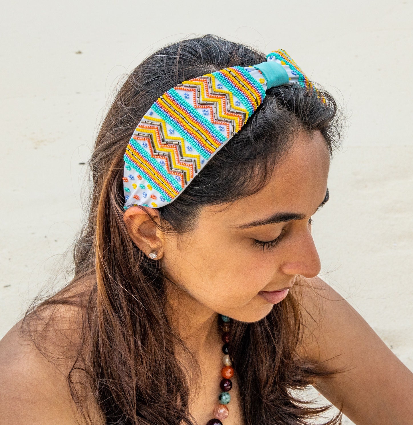Bohemian Bead Multicolour Headband for Women Girl Hair - Etsy Bohemian Bead Multicolour Headband for Women Girl Hair - Etsy