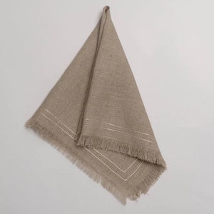 Minerva Natural Linen Napkins. Handwoven, handmade Natural linen Napkin (set of 4) 18”x18”.