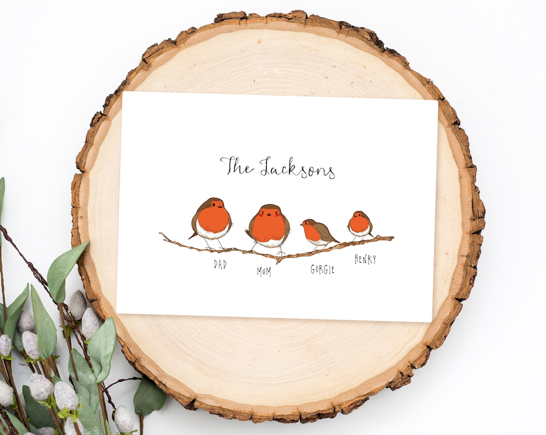 Second Ave Weihnachtskarte Mit Rotkehlchen – Festliches Design, 210x148 Mm, 350 G/m² Leinenkarton, Mit Umschlag