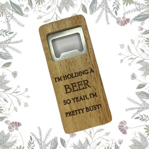 Personalised Beer Bottle Opener, Personalised Wooden Bottle Opener For Dads, Grandad,  Bottle Opener Christmas Gift, Fathers Day Gift