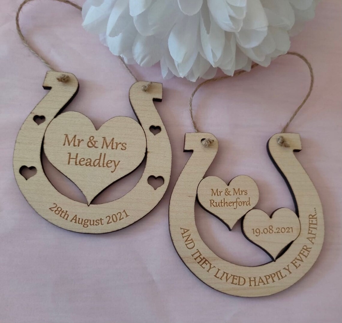 Personalised Good Luck Wedding Horseshoe Lucky Wedding Etsy
