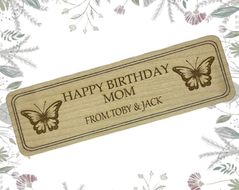 Gegraveerde bladwijzer cadeau, gepersonaliseerde houten bladwijzer, moederdag moeder verjaardag Kerstmis, gepersonaliseerde naam lezen bladwijzer cadeau