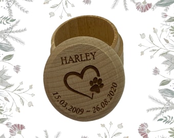 Personalised Wooden Trinket Pet Memorial Box With Lid, Pet Memorial Pet Box for Ashes, Pet Fur Keep Sake Gift, Loss Of Pet Memorial Box,