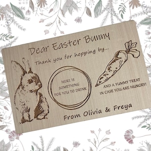 Easter Bunny Treat Board, Personalised Easter Bunny Snack Board, Easter Bunny Gift, Treat Tray, Easter Decoration, Easter Keepsake, Easter