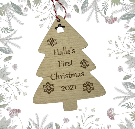 Personalised Baby's First Christmas Bauble, My First Christmas, Baby's  First, Personalised Baby Ornament, 1st Christmas, New Baby Christmas