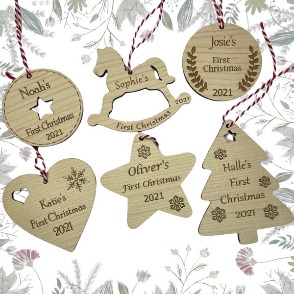 Personalised Baby's First Christmas Bauble, My First Christmas, Babys First, Personalised Baby Ornament, 1st Christmas, Baby Christmas,