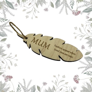 Personalised Christmas Tree Bauble Decorations, Feathers Appear When Loved Ones Are Near, Lost loved Ones Christmas Memorial Baubles