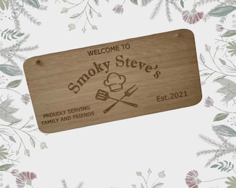 Personalised BBQ Sign, Chef Sign, BBQ Chef Plaque